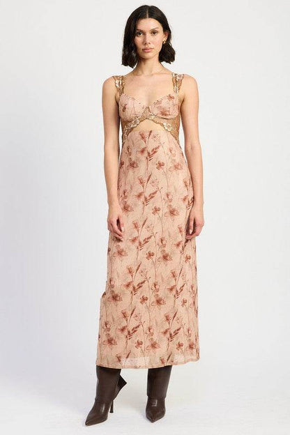 LACE CONTRAST MAXI DRESS - Shop Style & More | Fresh Looks, Everyday Deals & Free Shipping