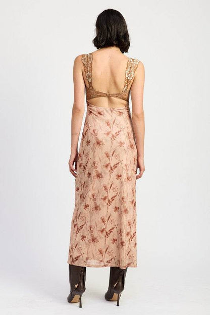 LACE CONTRAST MAXI DRESS - Shop Style & More | Fresh Looks, Everyday Deals & Free Shipping