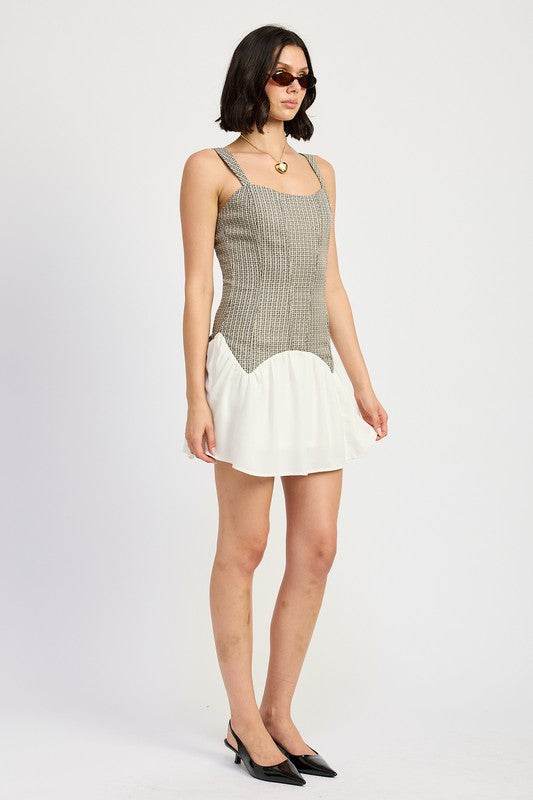 CONTRASTED CORSET MINI DRESS - Shop Style & More | Fresh Looks, Everyday Deals & Free Shipping