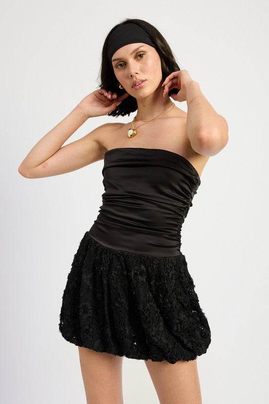 RUCHED BUBBLE MINI TUBE DRESS - Shop Style & More | Fresh Looks, Everyday Deals & Free Shipping