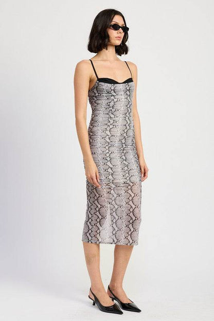 RUCHED BODYCON MIDI DRESS - Shop Style & More | Fresh Looks, Everyday Deals & Free Shipping