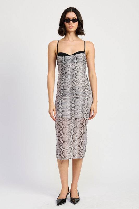RUCHED BODYCON MIDI DRESS - Shop Style & More | Fresh Looks, Everyday Deals & Free Shipping