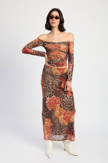 PRINTED MESH MAXI SKIRT - Shop Style & More | Fresh Looks, Everyday Deals & Free Shipping