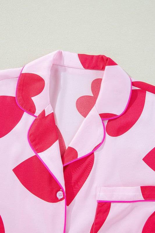 Heart Valentines Short Sleeve Pants Pajamas Set - Shop Style & More | Fresh Looks, Everyday Deals & Free Shipping