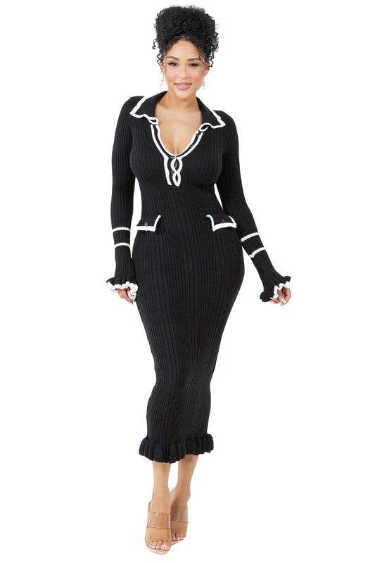WOMEN FASHION LONG MAXI KNIT DRESS - Shop Style & More | Fresh Looks, Everyday Deals & Free Shipping