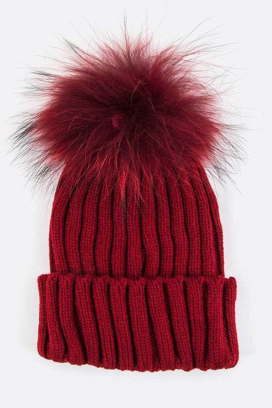 Raccoon Fur PomPom Beanie - Shop Style & More | Fresh Looks, Everyday Deals & Free Shipping