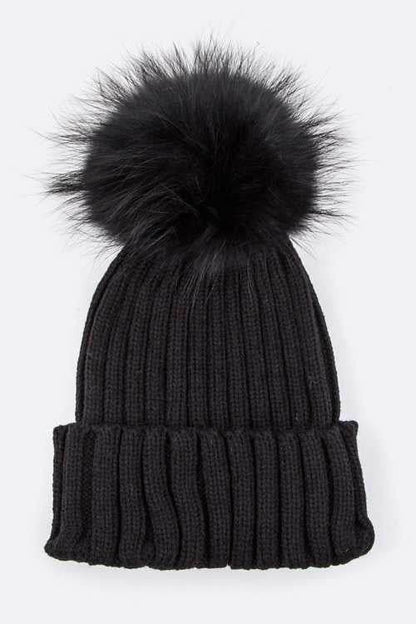 Raccoon Fur PomPom Beanie - Shop Style & More | Fresh Looks, Everyday Deals & Free Shipping