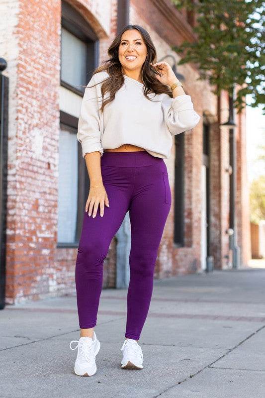 The Kinsley Purple Full Length Leggings R2 - Shop Style & More | Fresh Looks, Everyday Deals & Free Shipping