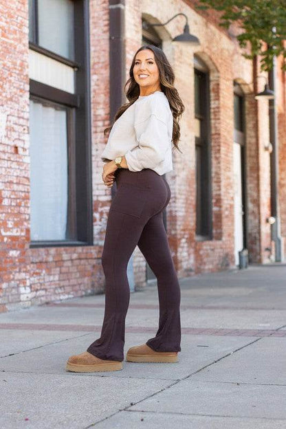 The Brandy Brown Flare with Pockets - Shop Style & More | Fresh Looks, Everyday Deals & Free Shipping