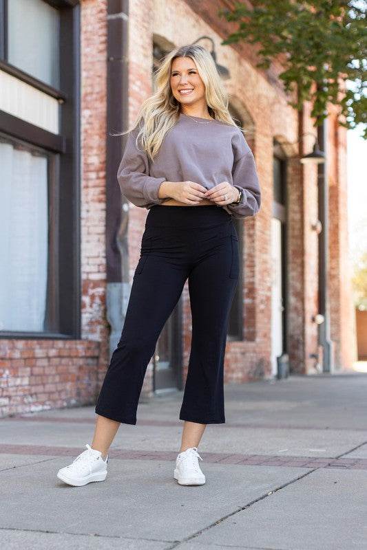 The Delilah - Kick Flare Leggings with Pockets - Shop Style & More | Fresh Looks, Everyday Deals & Free Shipping