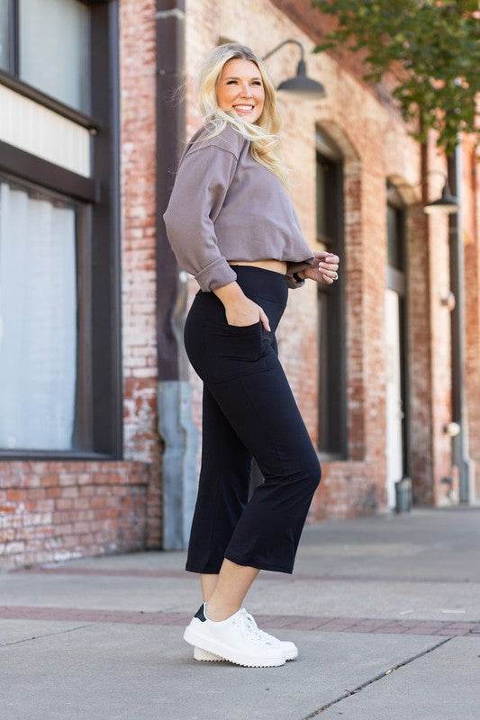 The Delilah - Kick Flare Leggings with Pockets - Shop Style & More | Fresh Looks, Everyday Deals & Free Shipping