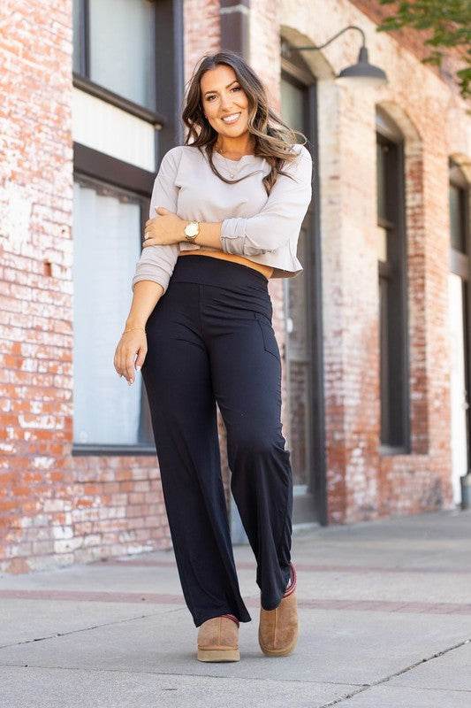 The Serena - Black Luxe Loungers with Pockets - Shop Style & More | Fresh Looks, Everyday Deals & Free Shipping