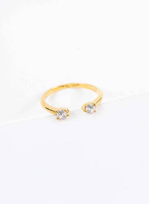 Twin Stone Adjustable Ring - Shop Style & More | Fresh Looks, Everyday Deals & Free Shipping