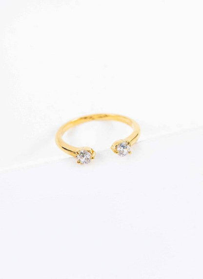 Twin Stone Adjustable Ring - Shop Style & More | Fresh Looks, Everyday Deals & Free Shipping