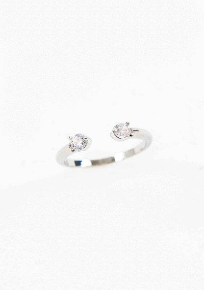 Twin Stone Adjustable Ring - Shop Style & More | Fresh Looks, Everyday Deals & Free Shipping
