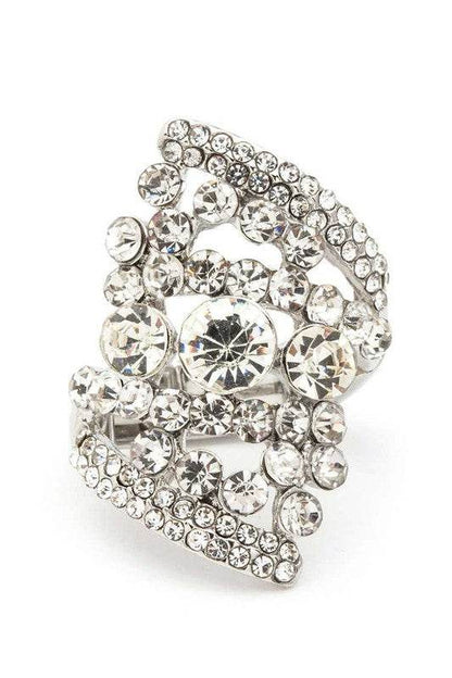 Mix Stone Crystal Statement Stretch Ring - Shop Style & More | Fresh Looks, Everyday Deals & Free Shipping