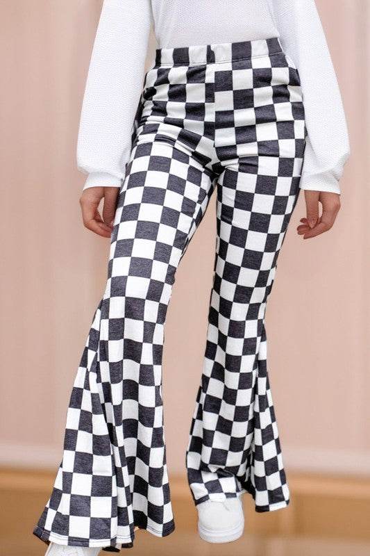 Checkered High Rise Flared Pants - Shop Style & More | Fresh Looks, Everyday Deals & Free Shipping