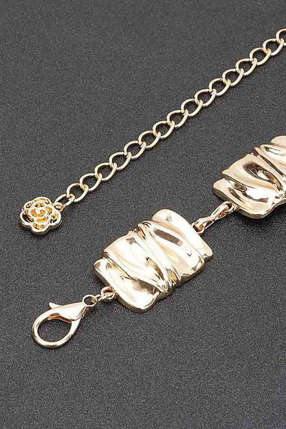 Textured Metal Plate Station Fashion Chain Belt - Shop Style & More | Fresh Looks, Everyday Deals & Free Shipping