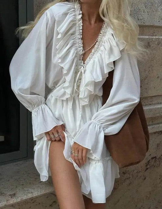 Long sleeve ruffle dress - Shop Style & More | Fresh Looks, Everyday Deals & Free Shipping