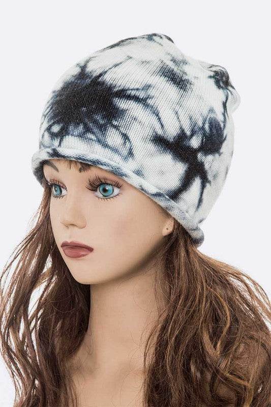 Cotton Tie Dyed Soft Knit Roll Edge Beanie - Shop Style & More | Fresh Looks, Everyday Deals & Free Shipping