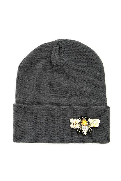 Golden Bee Embellished Winter Knit Beanie - Shop Style & More | Fresh Looks, Everyday Deals & Free Shipping