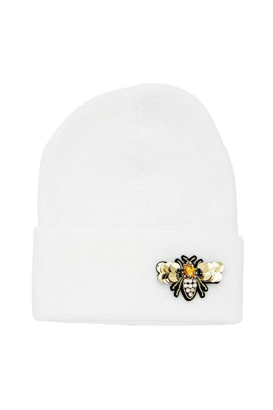 Golden Bee Embellished Winter Knit Beanie - Shop Style & More | Fresh Looks, Everyday Deals & Free Shipping