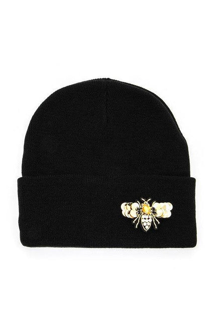 Golden Bee Embellished Winter Knit Beanie - Shop Style & More | Fresh Looks, Everyday Deals & Free Shipping