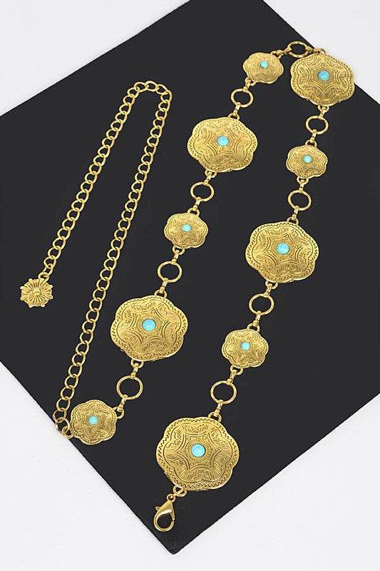 Iconic Western Engraved Chain Belt - Shop Style & More | Fresh Looks, Everyday Deals & Free Shipping