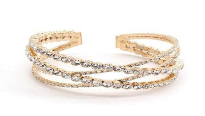 INTERTWINED RHINESTONE CUFF BRACELET - Shop Style & More | Fresh Looks, Everyday Deals & Free Shipping