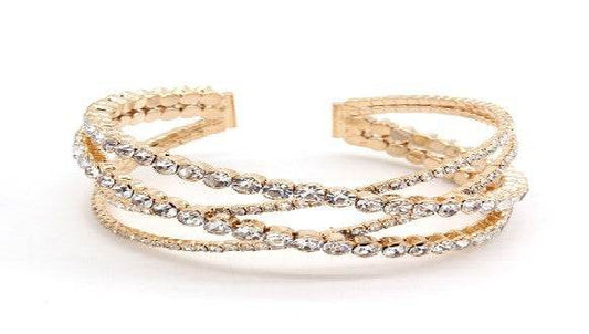 INTERTWINED RHINESTONE CUFF BRACELET - Shop Style & More | Fresh Looks, Everyday Deals & Free Shipping