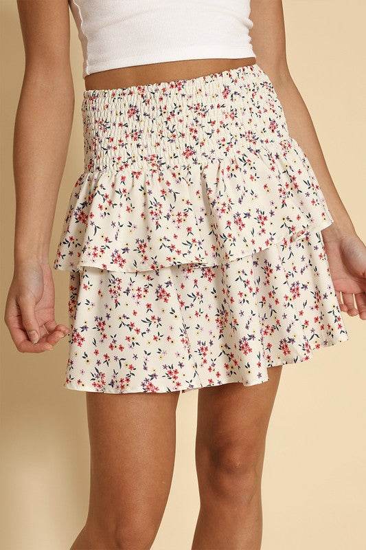 Floral smocked ruffle mini skirt - Shop Style & More | Fresh Looks, Everyday Deals & Free Shipping
