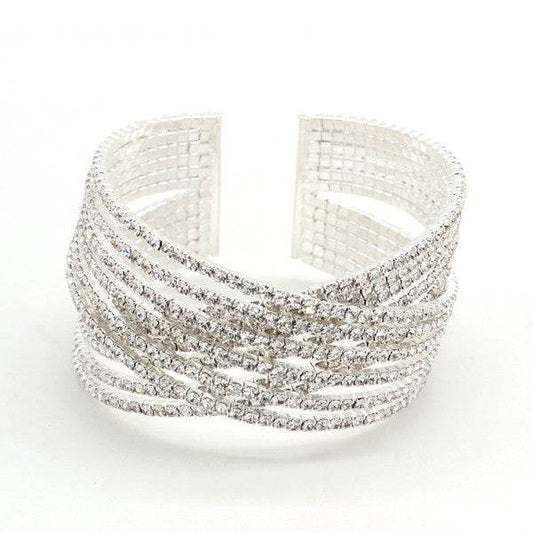 CHUNKY RHINESTONE CRISS CROSS BRACELET - Shop Style & More | Fresh Looks, Everyday Deals & Free Shipping