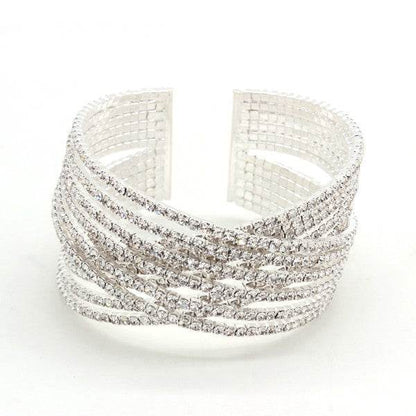 CHUNKY RHINESTONE CRISS CROSS BRACELET - Shop Style & More | Fresh Looks, Everyday Deals & Free Shipping