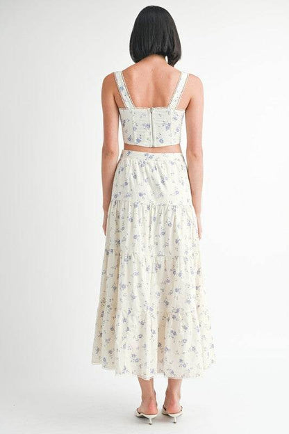IPA2228S FLORAL TIERED MAXI SKIRT - Shop Style & More | Fresh Looks, Everyday Deals & Free Shipping