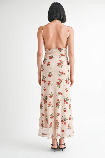 COWL NECK MAXI DRESS WITH OPEN BACK - Shop Style & More | Fresh Looks, Everyday Deals & Free Shipping