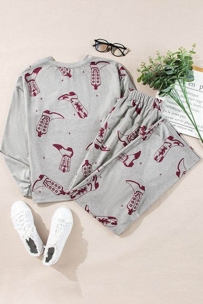 Women Printed Long Sleeve Top Pants Lounge Set - Shop Style & More | Fresh Looks, Everyday Deals & Free Shipping