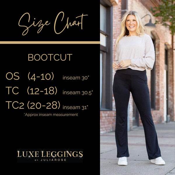 The Mila Navy Bootcut Leggings - Shop Style & More | Fresh Looks, Everyday Deals & Free Shipping