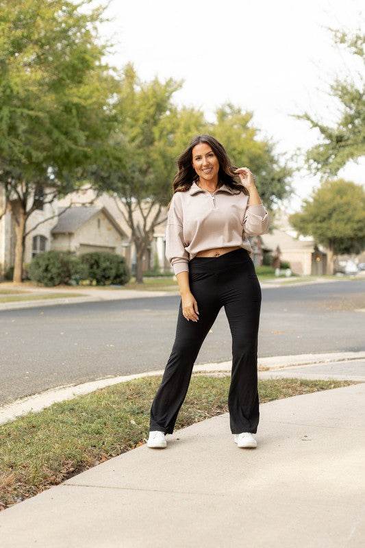 The Liz - Crossover Bootcut Leggings with Pockets - Shop Style & More | Fresh Looks, Everyday Deals & Free Shipping