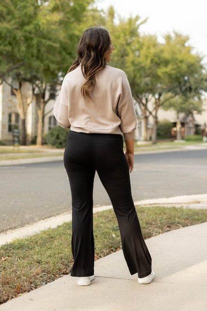 The Liz - Crossover Bootcut Leggings with Pockets - Shop Style & More | Fresh Looks, Everyday Deals & Free Shipping