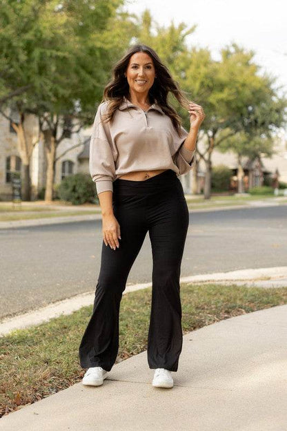 The Liz - Crossover Bootcut Leggings with Pockets - Shop Style & More | Fresh Looks, Everyday Deals & Free Shipping