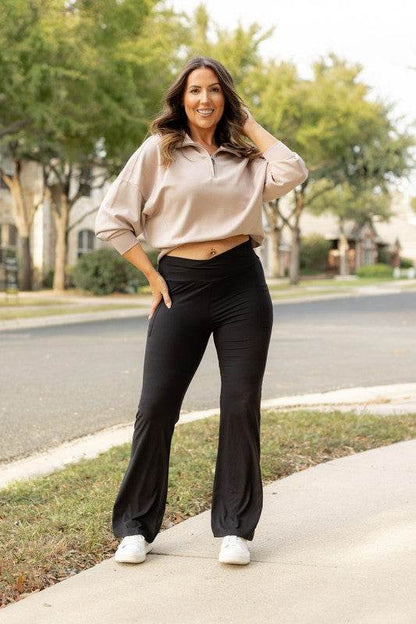 The Liz - Crossover Bootcut Leggings with Pockets - Shop Style & More | Fresh Looks, Everyday Deals & Free Shipping