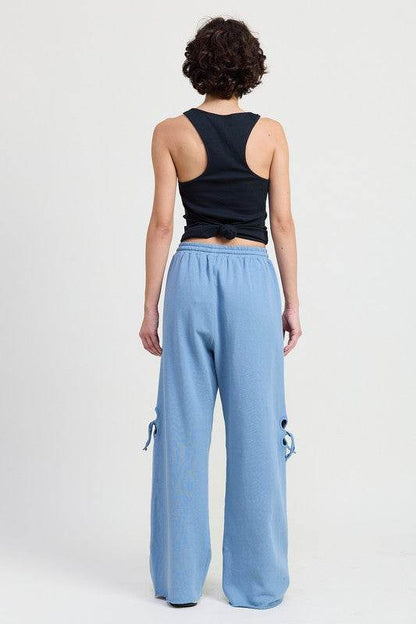 FRENCH TERRY PANTS WITH CUTOUT DETAIL - Shop Style & More | Fresh Looks, Everyday Deals & Free Shipping