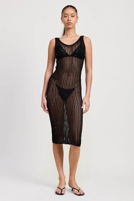 MAXI CROCHET METALIC BEADED DRESS - Shop Style & More | Fresh Looks, Everyday Deals & Free Shipping