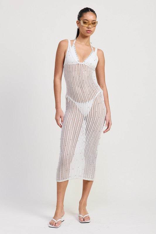 MAXI CROCHET METALIC BEADED DRESS - Shop Style & More | Fresh Looks, Everyday Deals & Free Shipping