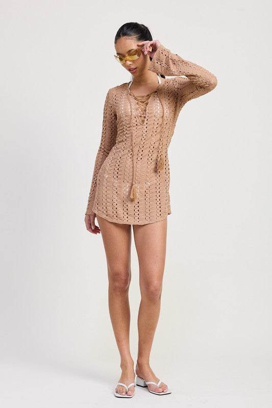 LACE UP COVER UP DRESS - Shop Style & More | Fresh Looks, Everyday Deals & Free Shipping