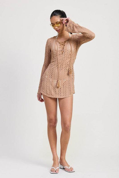 LACE UP COVER UP DRESS - Shop Style & More | Fresh Looks, Everyday Deals & Free Shipping