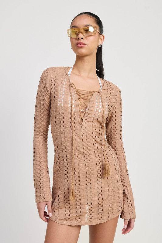 LACE UP COVER UP DRESS - Shop Style & More | Fresh Looks, Everyday Deals & Free Shipping