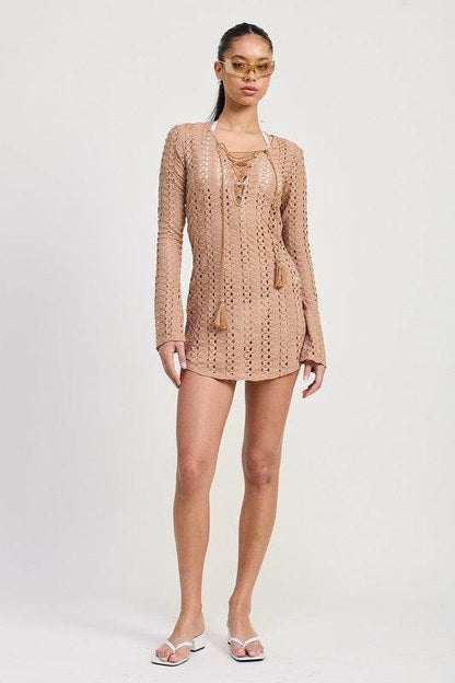 LACE UP COVER UP DRESS - Shop Style & More | Fresh Looks, Everyday Deals & Free Shipping