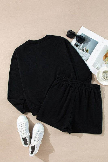Women Merry Graphic Pullover and Shorts Outfit - Shop Style & More | Fresh Looks, Everyday Deals & Free Shipping