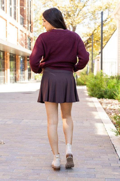 The Britt - Brown Skort - Shop Style & More | Fresh Looks, Everyday Deals & Free Shipping